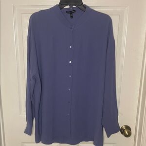 Eileen Fisher Lavender Button-Up Shirt